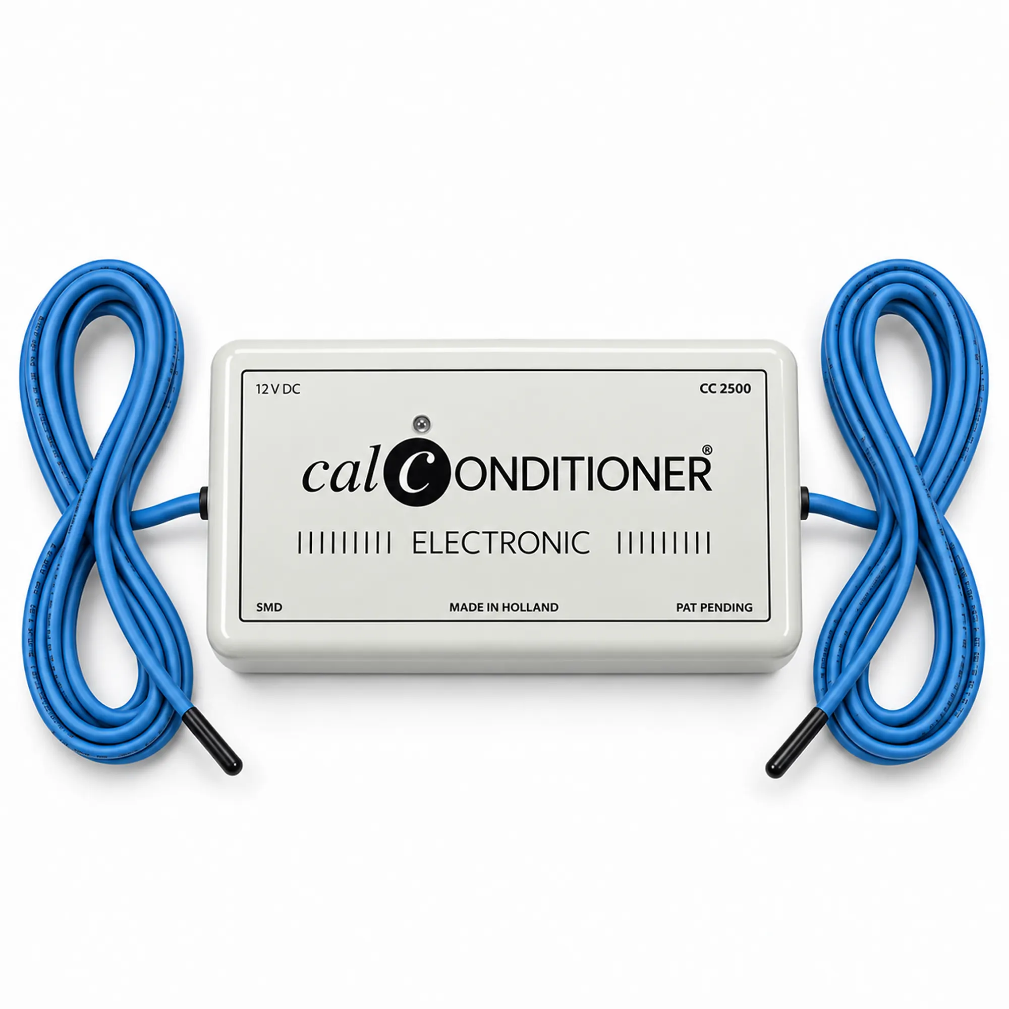 Decalcificatore elettronico Calconditioner CC2500 con due cavi a spirale blu