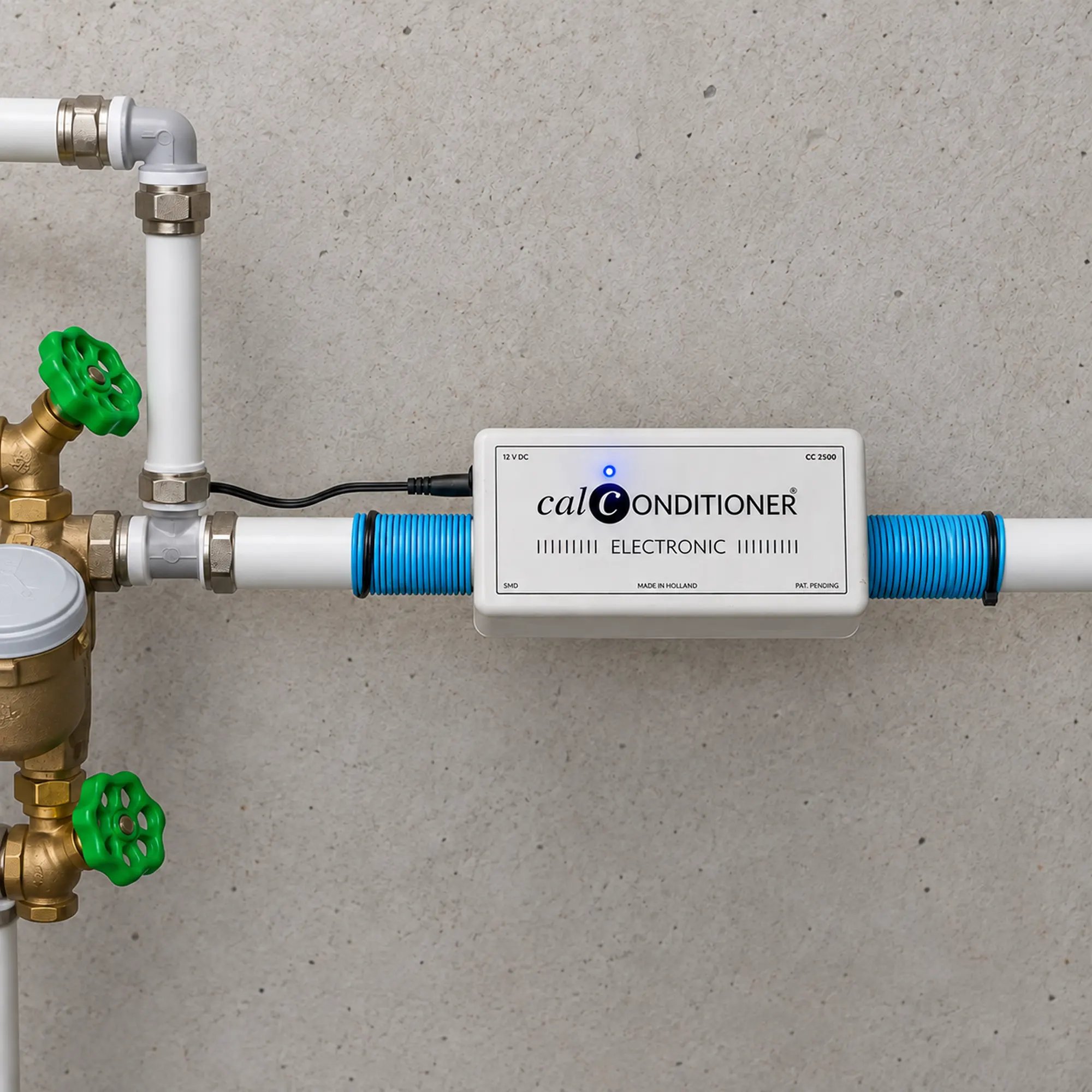 Calconditioner CC2500 installato sulla conduttura principale dell’acqua